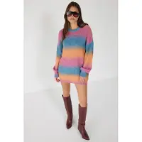 No Matter What Robes en maille bleu / orange / rose