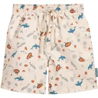 Playshoes Shorts de bain 'Sea Friends' écru / pétrole / orange foncé