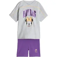 Adidas Survêtement 'x Disney Minnie Maus' gris chiné / violet / orange clair / noir