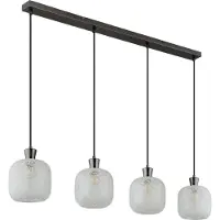 Globo Lampe suspendue à 4 lumières Brokana Bronze à fusil