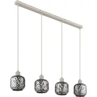 Globo Lampe suspendue à 4 lumières Antonio brun sable