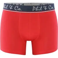 Phil&Co. Boxers 'Retro' bleu foncé / rouge vif