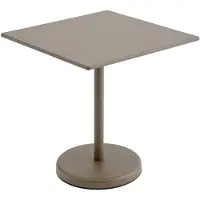 Muuto Linear Steel Café Table Taupe | 70cm x 70cm - H: 73cm