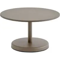 Muuto Linear Steel Table basse Taupe | Ø 70cm - H 40cm