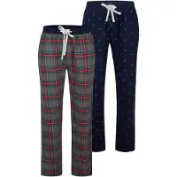 Happy Shorts Pantalon de pyjama 'Christmas' bleu marine / gris / rouge