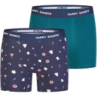 Happy Shorts Boxers 'Christmas' bleu marine / pétrole