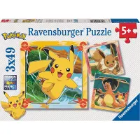 Ravensburger Kinderpuzzle - 12004062 Pokémon - Puzzle pour enfants à partir de 5 ans, avec 3x49 pièces 12004062