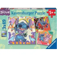 Ravensburger Legpuzzel Stitch, 3x49pcs.