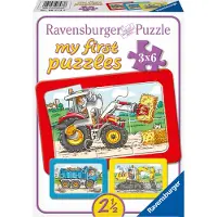 Ravensburger Graafmachine, tractor en kiepauto, 3x6st.