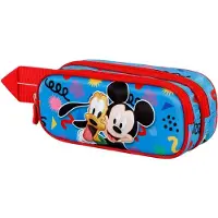KARACTERMANIA Disney Mickey Mouse Mates 3D double trousse à crayons, bleu