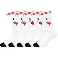 Unabux Chaussettes 'Touchdown' rouge / noir / blanc