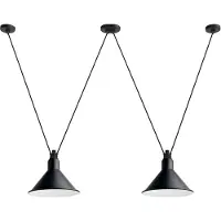 Lampe Gras Suspension , Noir, Salon / séjour, Métal