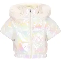 Mymo Gilet jaune / vert / rose / blanc cassé