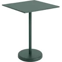 Muuto Linear Steel Café Table Dark Green | 70cm x 70cm - H: 95cm