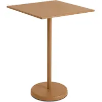Muuto Linear Steel Café Table Burnt Orange | 70cm x 70cm - H: 105cm