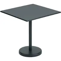 Muuto Linear Steel Café Table Anthracite Black | 70cm x 70cm - H: 73cm