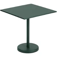 Muuto Linear Steel Café Table Dark Green | 70cm x 70cm - H: 73cm