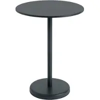 Muuto Linear Steel Café Table Anthracite Black | Ø 70cm - H 95cm