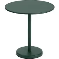 Muuto Linear Steel Café Table Dark Green | Ø 70cm - H 73cm