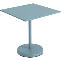 Muuto Linear Steel Café Table Pale Blue | 70cm x 70cm - H: 73cm