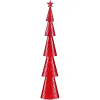 Mica Decorations Décoration Arbre de Noël - L18 x l9 x H91 cm - Fer - Rouge