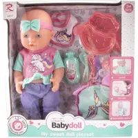 Merkloos Poupée bébé avec accessoires, 26 cm