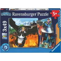 Ravensburger Puzzle 3 Puzzles - Dragons - 26 à 50 pièces
