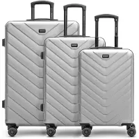 Redolz Ensemble de bagages gris clair