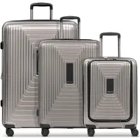 Redolz trolley pour ordinateur portable Essentials 14 Trolley Set 3 pièces ( S Exp. Front Pocket ) Coffee Grey Metallic taupe 54cm