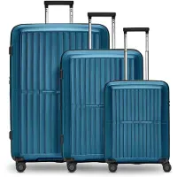 Pactastic Ensemble de bagages 'Collection 01' bleu / pétrole