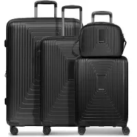 Redolz trolley beauty case Essentials 14 Trolley Set 4 pièces ( S Exp. + Beauty Case ) Black Metallic noir 54cm