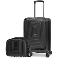 Redolz trolley beauty case pour ordinateur portable Essentials 14 Trolley With Front Pocket + Beauty Case Black Metallic noir 54cm