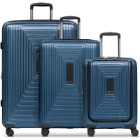 Redolz trolley pour ordinateur portable Essentials 14 Trolley Set 3 pièces ( S Exp. Front Pocket ) Dark Blue Metallic bleu marine 54cm