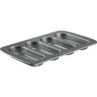 Westmark Moule à 4 baguettes Mini, 35.6x21.5cm, Moule à gâteau, Gris