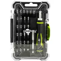 Goobay 77840 Jeu de tournevis avec jeu d'embouts 26 pièces - Jeu d'outils pour les travaux de vissage, de montage et de bricolage de précision