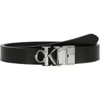 Calvin Klein Ceinture 'Adjustable Reversible Monogram Buckle' noir