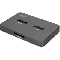 Digitus Station d'accueil SSD M.2 NVMe + M.2 SATA avec lecteur de carte SD-Express, USB-C