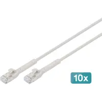 Digitus Patchkabel abw.CAT 6A F/FTP Kupfer,0,5m grau 10 Stk.