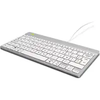 R-Go Tools Compact Break R-Go clavier AZERTY (BE), filaire, blanc, Mini, Avec fil, USB, Commutateur (BE, Filaire), Clavier, Blanc