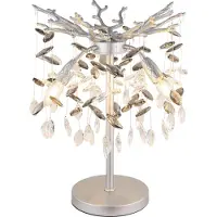 Globo Lampe de table Queena gris argenté Ø 36 cm