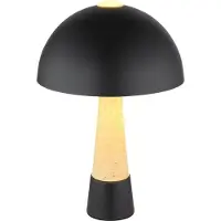 Globo Lampe de table unique Paulin Ø 25cm noir