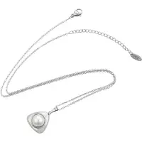 NAEMI Chaîne argent / blanc perle