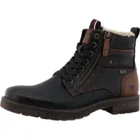 Mustang Bottines à lacets brun foncé / noir