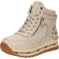 Mustang Bottines à lacets beige clair