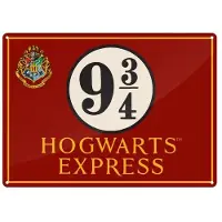 Half Moon Bay Plaque Metal 21 X 15 - Hogwarts Express Harry Potter