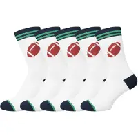 Unabux Chaussettes 'Touchdown' cognac / vert / noir / blanc