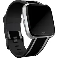 Fitbit Bracelet Woven pour Versa / Versa 2 / Versa Lite - Taille S - Grey / Black