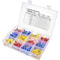 TRU COMPONENTS TC-11894508 Assortiment de connecteurs à sertir 0.5mm² 6.0mm² Rouge, Bleu, Jaune 520pcs.