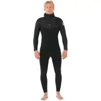 Rip Curl Dawn Patrol 6/4 Mm Long Sleeve Chest Zip Hooded Neoprene Suit Noir MT Homme