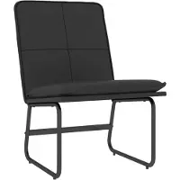 vidaXL Chaise longue Noir 54x75x76 cm Similicuir